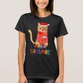 Merry Christmas Cute Cat Christmas For Lovers Tシャツ (正面)