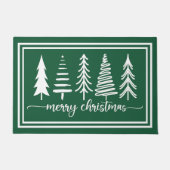 Merry Christmas Cute Christmas Tree ドアマット (正面)