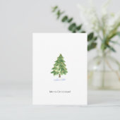 Merry Christmas Cute Christmas Tree Card ポストカード (スタンド正面)