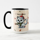 Merry Christmas | Cute Dog Christmas Mug マグカップ (左)