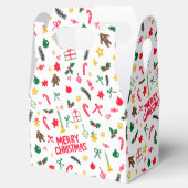 Merry Christmas Cute Doodle Whimsical Pattern  フェイバーボックス (オープン)