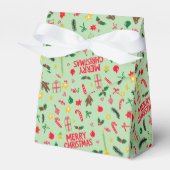 Merry Christmas Cute Doodle Whimsical Pattern  フェイバーボックス (正面サイド)