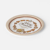 Merry Christmas Cute Gingerbread Cookies Custom ペーパープレート (アングル)