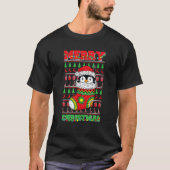 Merry Christmas Cute Penguin Ugly Xmas 1 Tシャツ (正面)