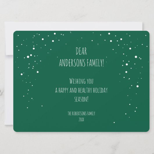 Merry Christmas, Cute Snowman, Christmas Lights (裏面)