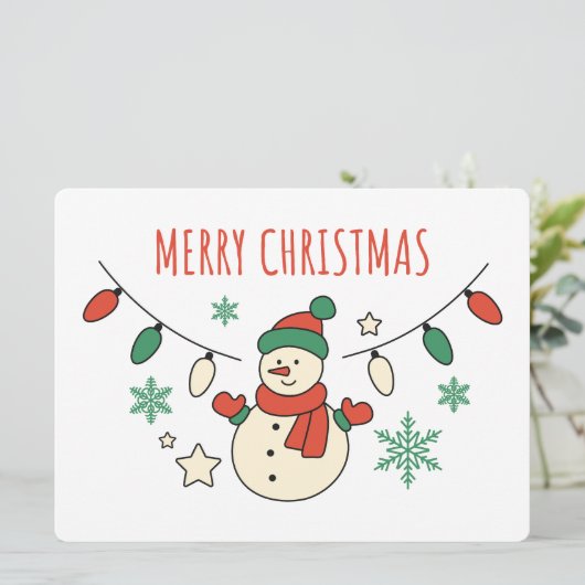 Merry Christmas, Cute Snowman, Christmas Lights (スタンド正面)