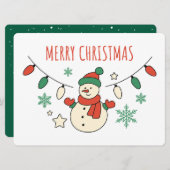 Merry Christmas, Cute Snowman, Christmas Lights (正面/裏面)