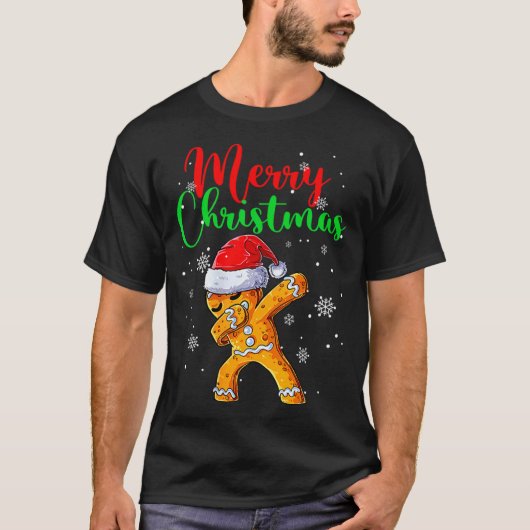 Merry Christmas Dab Gingerbread Xmas Christmas Coo Tシャツ (正面)