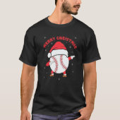 Merry Christmas Dabbing Baseball with Xmas Hat  Me Tシャツ (正面)