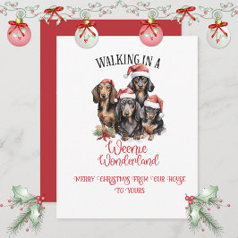 Merry Christmas Dachshunds "Weenies" Christmas | シーズンカード
