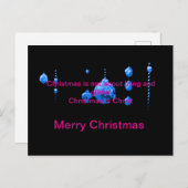 Merry Christmas Dancing Balls Blue jGibney Zazzle ポストカード (正面/裏面)