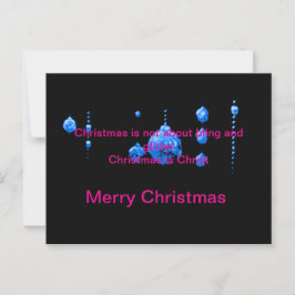 Merry Christmas Dancing Balls Blue jGibney Zazzle ポストカード