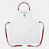 Merry Christmas Decor Tropical Palm Trees エプロン (正面)