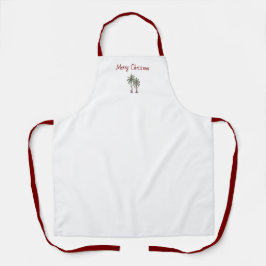 Merry Christmas Decor Tropical Palm Trees   エプロン