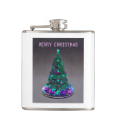 Merry Christmas. Decorated tree with gifts フラスク (正面)