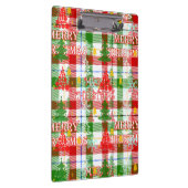 Merry Christmas Decorative Plaid Tartan  クリップボード (右)