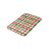 Merry Christmas Decorative Plaid Tartan  バスマット (アングル)
