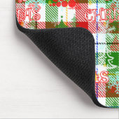 Merry Christmas Decorative Plaid Tartan  マウスパッド (コーナー)