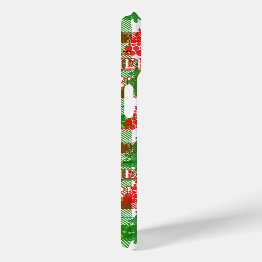 Merry Christmas Decorative Plaid Tartan  Case-Mate iPhoneケース (裏面 / 右)