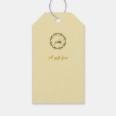 Merry Christmas Deer with Wreath Yellow Customize ギフトタグ (裏面)