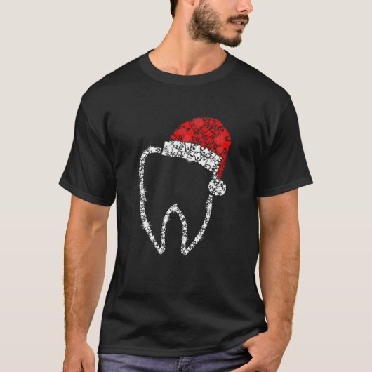 Merry Christmas Dentist Dental Tooth Teeth Santa H Tシャツ (正面)