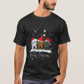 Merry Christmas Dentist Teeth Santa Hat Plaid Dent Tシャツ (正面)