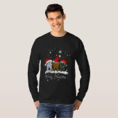Merry Christmas Dentist Teeth Santa Hat Plaid Dent Tシャツ (正面フル)
