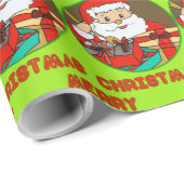 Merry Christmas - Dessin de Père Noël et cadeaux ラッピングペーパー (ロールコーナー)