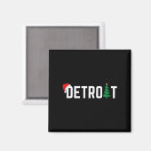 Merry Christmas Detroit Happy Holidays Michigan Sa マグネット (正面/裏面)