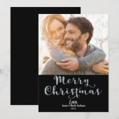 Merry Christmas Diamond Letters Glam Holiday Photo シーズンカード (正面/裏面)