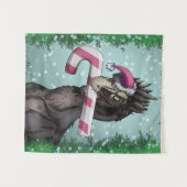 Merry Christmas Dinosaur タペストリー (正面(横))