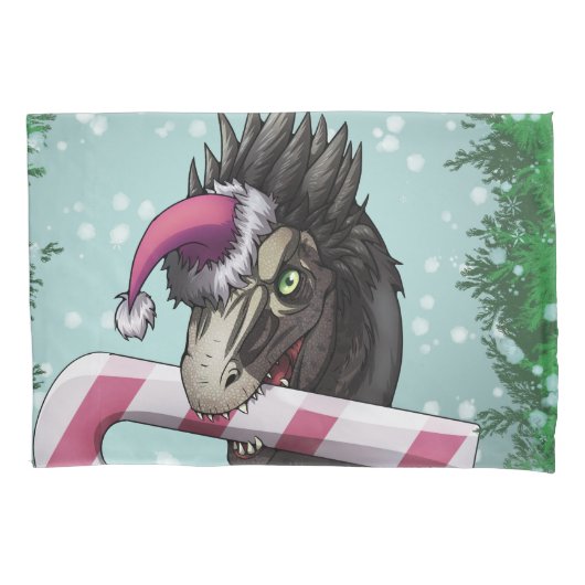 Merry Christmas Dinosaur 枕カバー (正面)