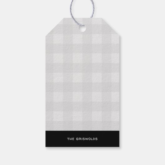 Merry Christmas Distressed Chic White Pine Tree ギフトタグ (裏面)