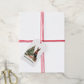 Merry Christmas Dobermann Dogs ギフトタグ (より糸付き)