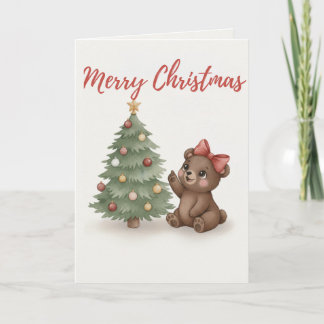 Merry Christmas Dog Card Cozy Holiday Illustration シーズンカード