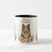 Merry Christmas Dog Cozy Holiday Mug マグカップ (中央)