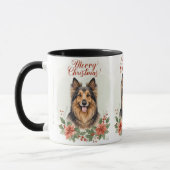 Merry Christmas Dog Cozy Holiday Mug マグカップ (左)