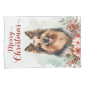 Merry Christmas Dog Cozy Winter Bedroom Bedding 枕カバー (正面右)