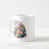 Merry Christmas Dog Dad Mug – Funny Holiday Gift f コーヒーマグカップ (正面左)