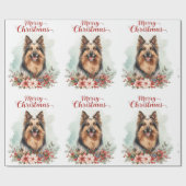 Merry Christmas Dog Festive Holiday Gift Wrapping  ラッピングペーパー (フラット)