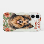 Merry Christmas Dog Festive Holiday Phone Case iPhone 16ケース (裏面横)