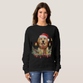 Merry Christmas Dog Sweatshirt  スウェットシャツ (正面フル)