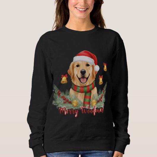 Merry Christmas Dog Sweatshirt  スウェットシャツ (正面)