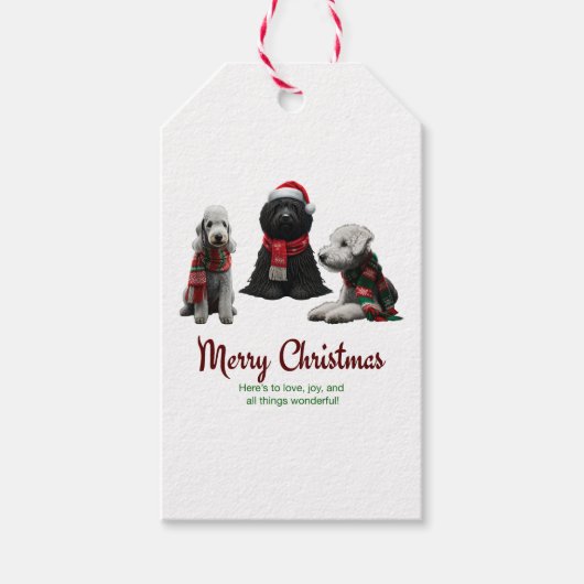 Merry Christmas Dogs ギフトタグ (正面)