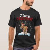 Merry Christmas Donkey Tree Lights Donkey Christma Tシャツ (正面)