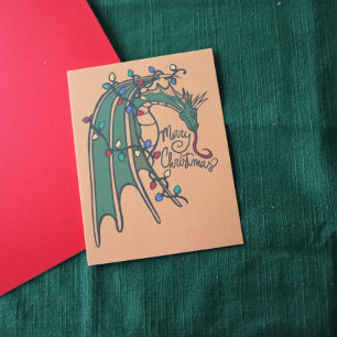 Merry Christmas Dragon Geek Holidays ポストカード