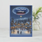 Merry Christmas Earthlings funny alien christmas シーズンカード (スタンド正面)