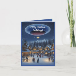 Merry Christmas Earthlings funny alien christmas シーズンカード