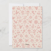 Merry Christmas Elegant Bow Present Photo Collage シーズンカード (裏面)