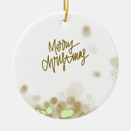 Merry Christmas - Elegant Ceramic Ornament セラミックオーナメント (正面)